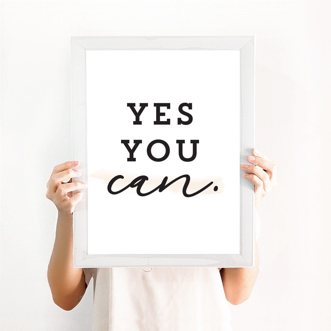 Yes You Can Peloton Quote Digital Print Etsy