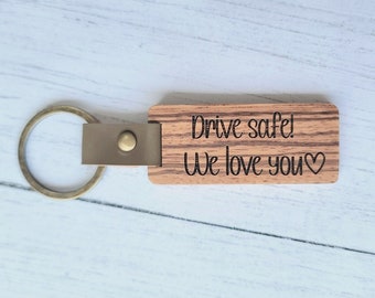 Graduation Keychains Bulk, Drive Safe I Love You Keychain, New Driver Key Chain Son, Daughter, For Daddy, For Husband, Keychain Personalized