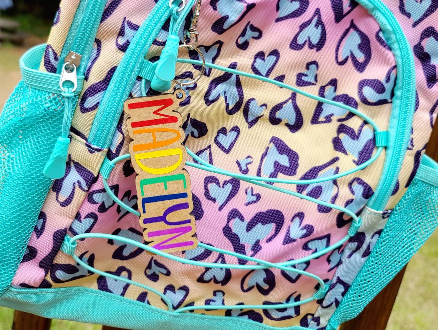 Bookbag Name Tag Personalized Book Bag Backpack Girl Boy Etsy