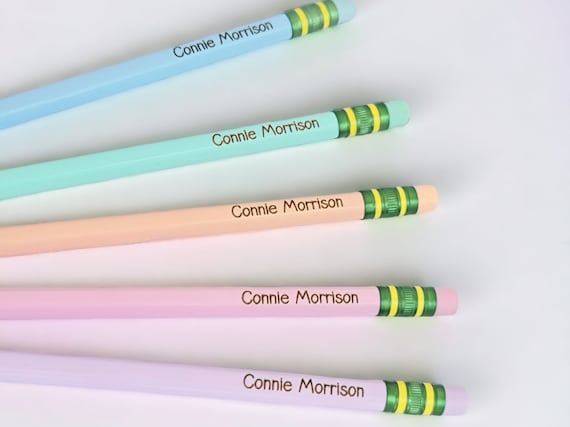 Personalized Sharpened Pastel Ticonderoga Pencils – Just Solely