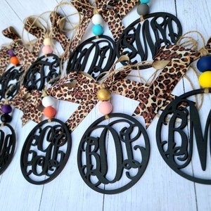 Monogram Car Charm / Rearview Mirror Accessories / Mirror Ornament - Gifts for Girls - Gifts for her