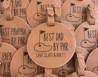 First Fathers Day Gift From Kids, Personalized Golf Gift, Golf Tee Holder, Best Dad By Par, Best Grandpa By Par, Golfer Gifts For Men
