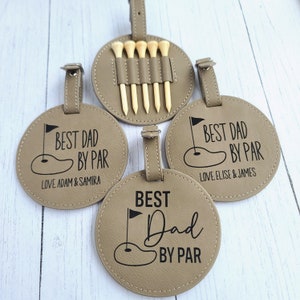 Fathers Day Gift Golf, Best Dad By Par, Personalized Golf Gift For Him, Coach Gifts From Team, For Grandpa, For Uncle, Golf Tee Holder image 2