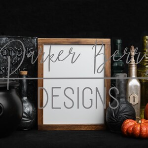 Mock up with Blank 8x10 Frame, Halloween, Wizards, Magic, Blank Stylized Photography Template for your Mock up Designs
