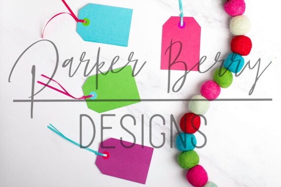 Download Mockup For Gift Tages Colour Christmas Gift Tags Digital Etsy PSD Mockup Templates