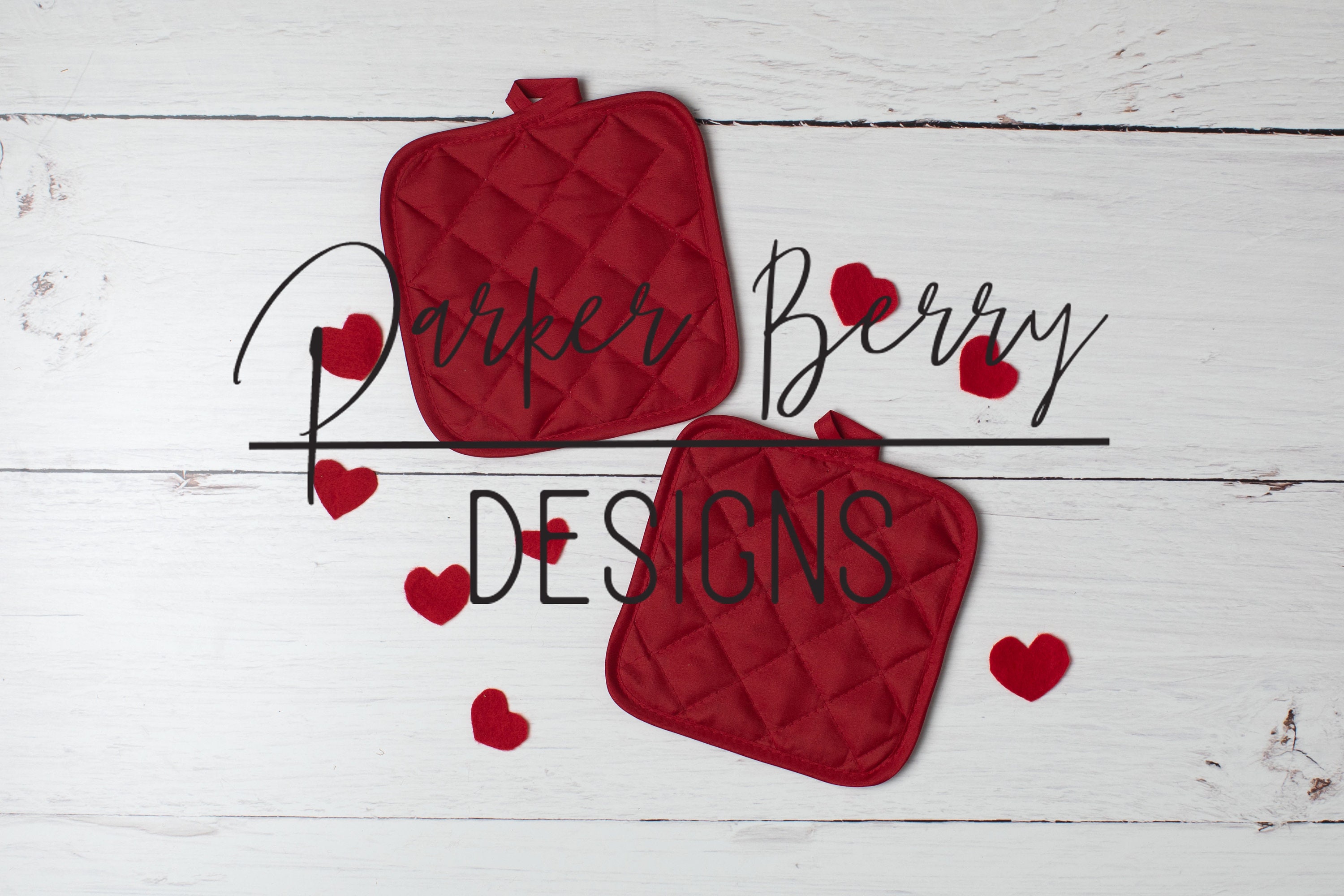 Download Two Red Potholder Flat Lay Potholder Mock up Pot Holder ...