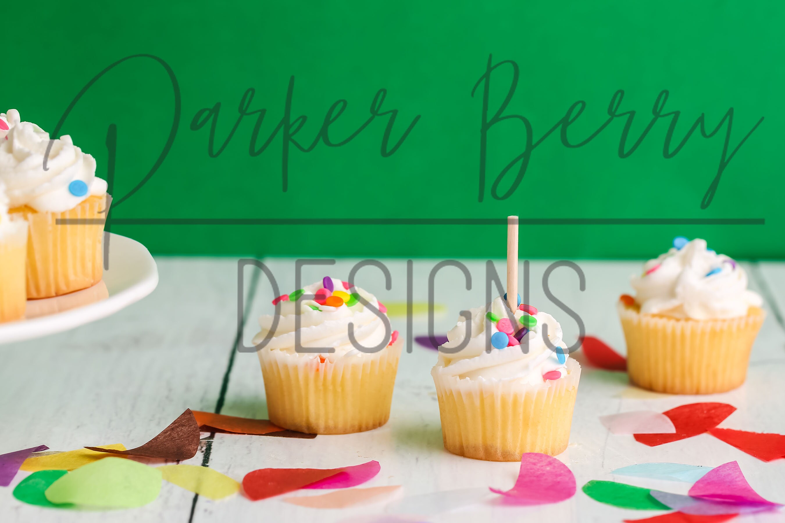 Download Mini Cupcake Topper Mock up auf grün Geburtstag Mockup | Etsy