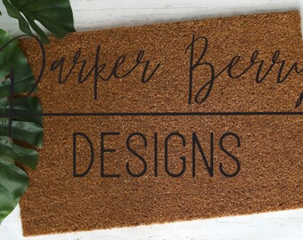 Blank Mat on White Wood, Doormat Mock up, Digital Download with Palm Leaves  to help with your svg & sublimation designs.