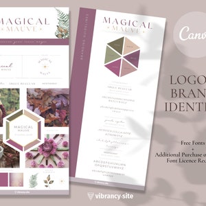 Magical Mauve Brand Board Template | Canva Brand Board Template | Branding Kit for Brand Clarity