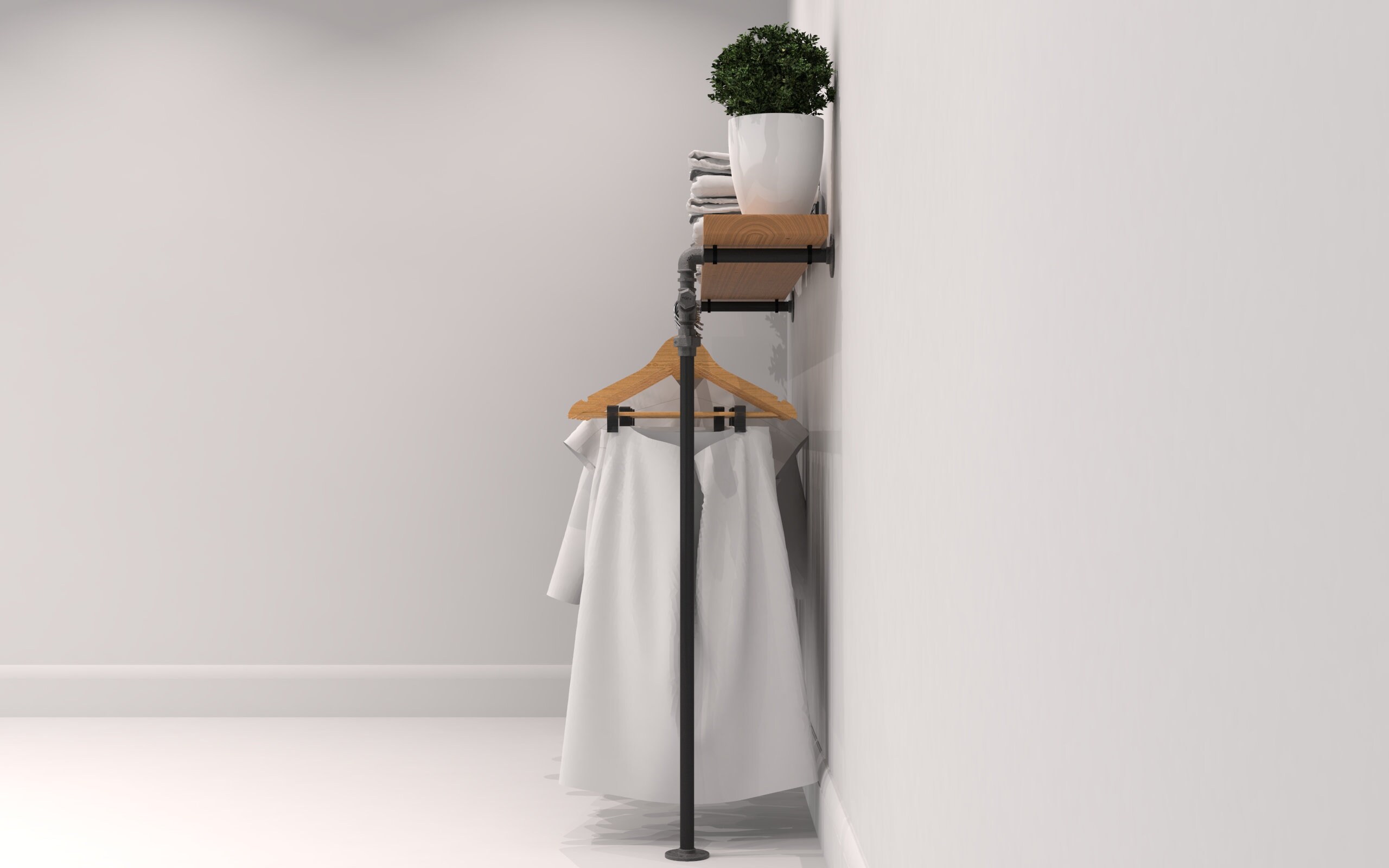 Handmade Urban Industrial Coat Rail Scaffold Clothing Rack Etsy