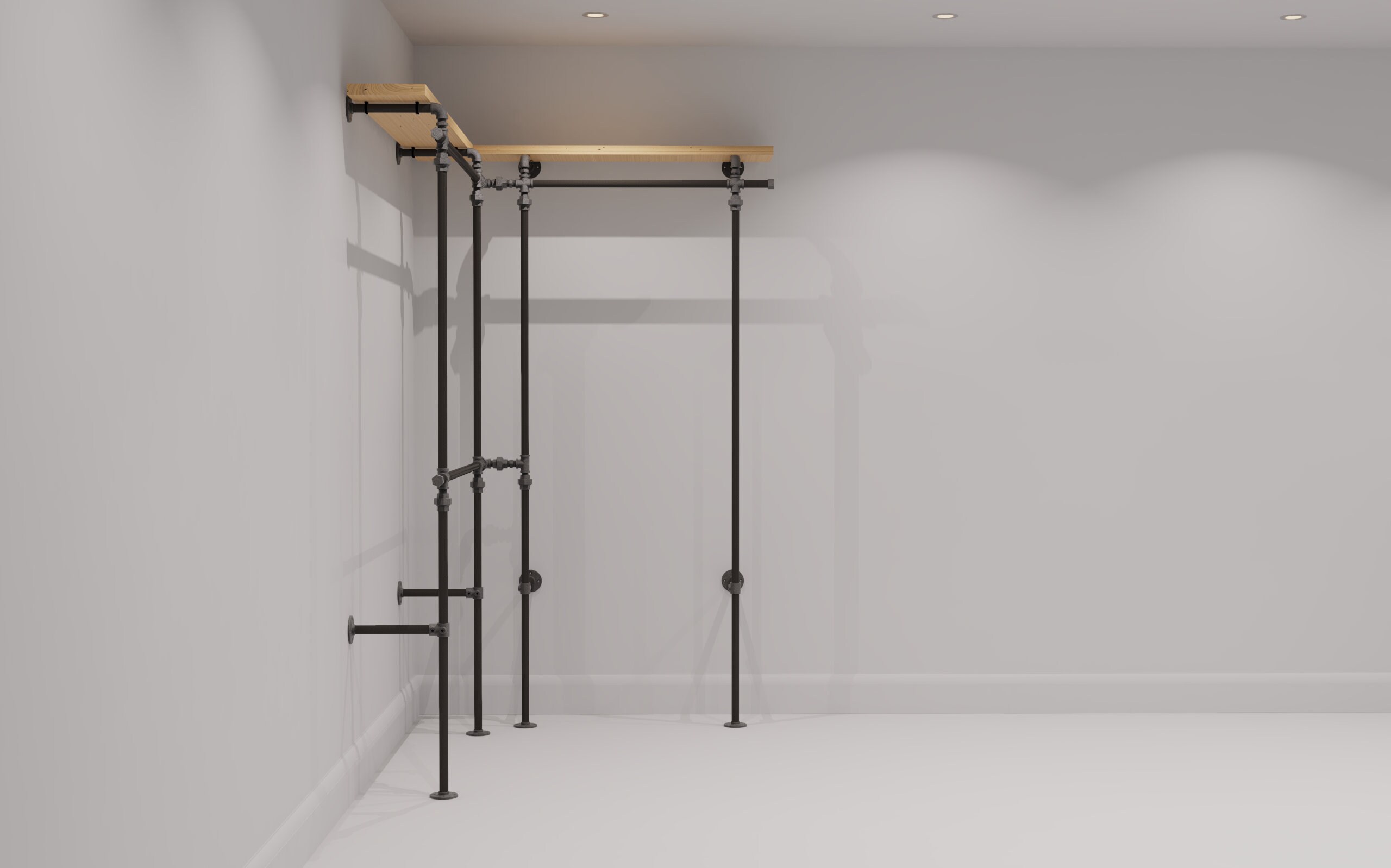 scaffold wardrobe rails