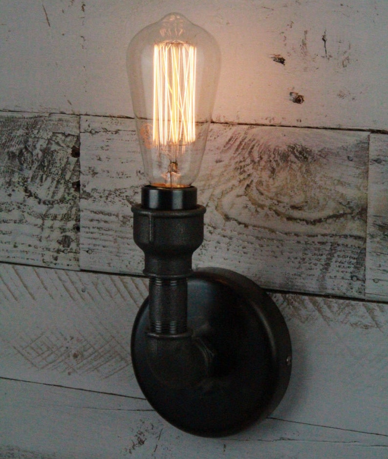 Urban Industrial Steampunk Wall Light Metal Pipe Handmade Sconce Whitby