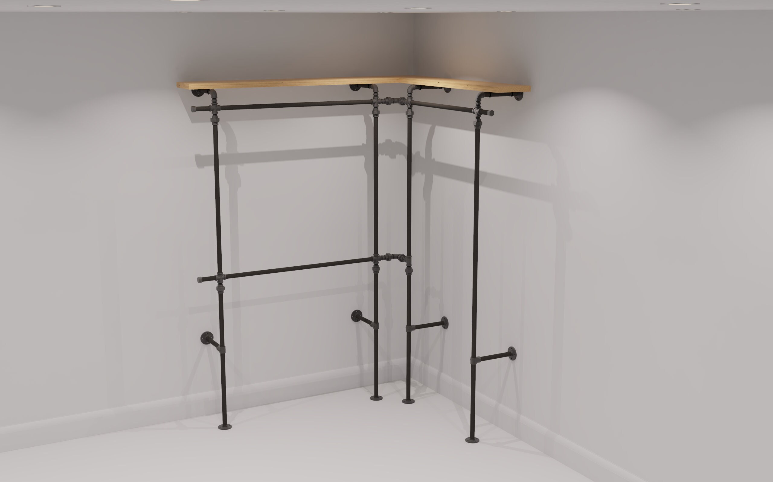 scaffold wardrobe rails