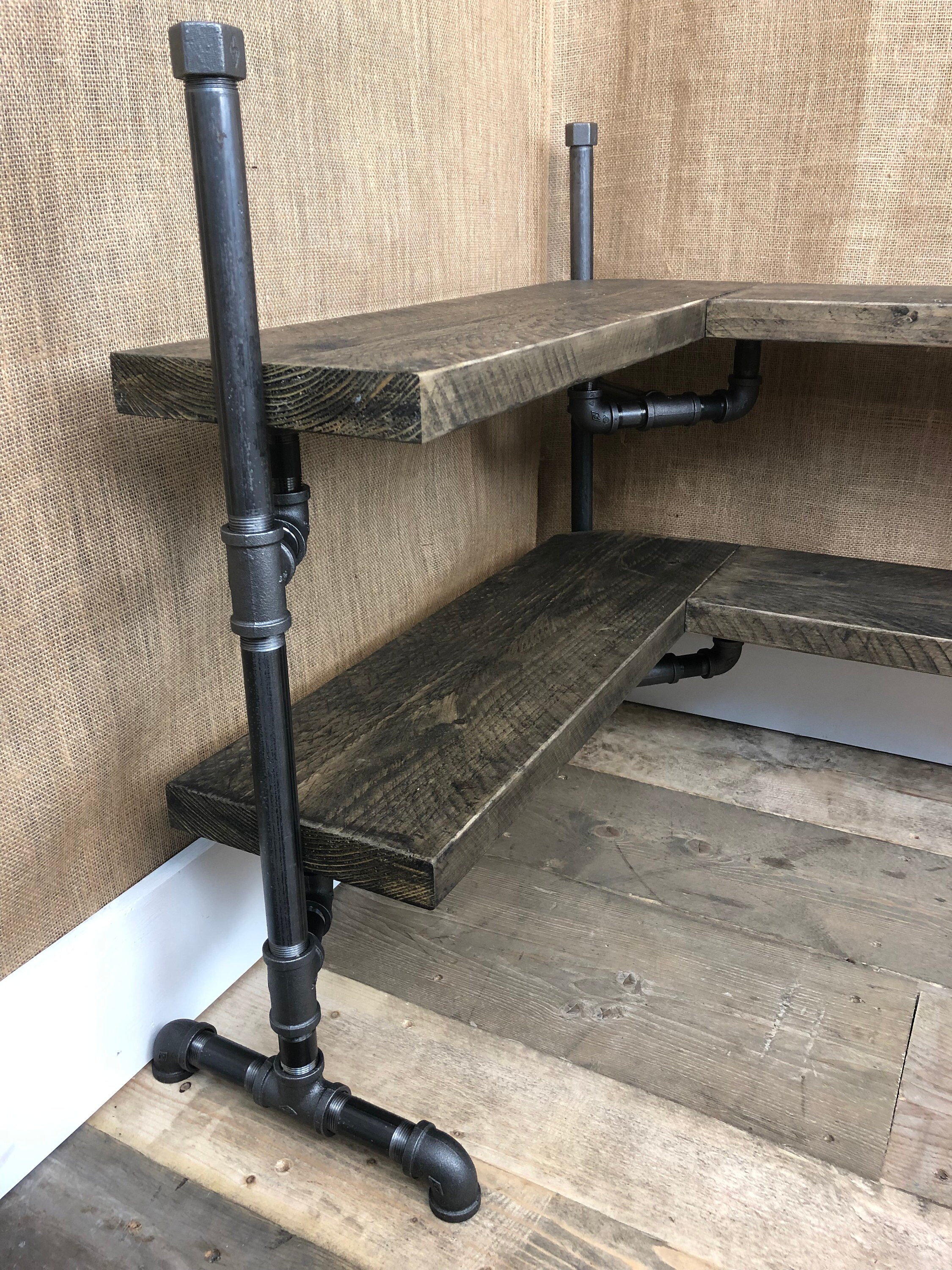 industrial shoe rack on Kilchoan Handmade Urban Industrial Corner Shoe Rack And Storage Shelves