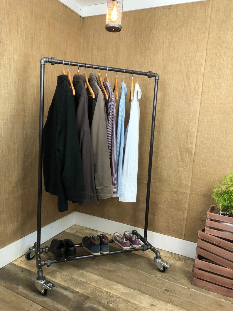 Portable Clothes Rail with Shoe and Boot Rack // Lamorna Etsy