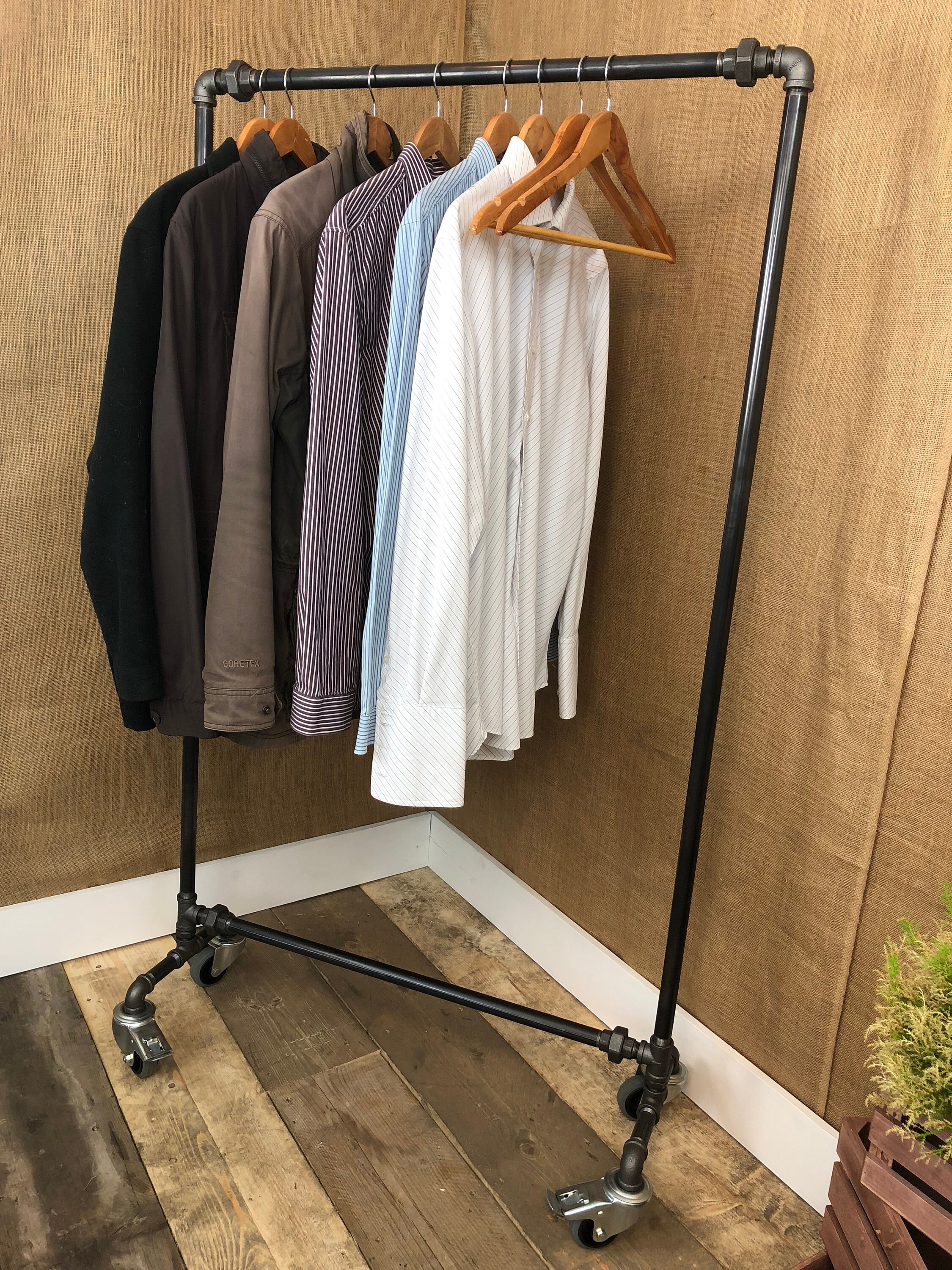 Mobile Clothes Rail Portable Coat Rack // Mousehole Etsy
