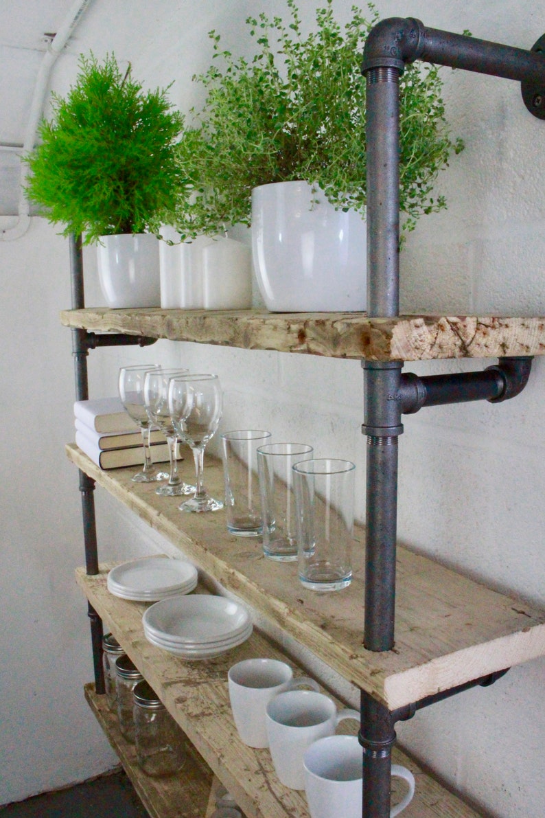 Urban Industrial Metal Pipe Shelving Scaffold Shelves Etsy