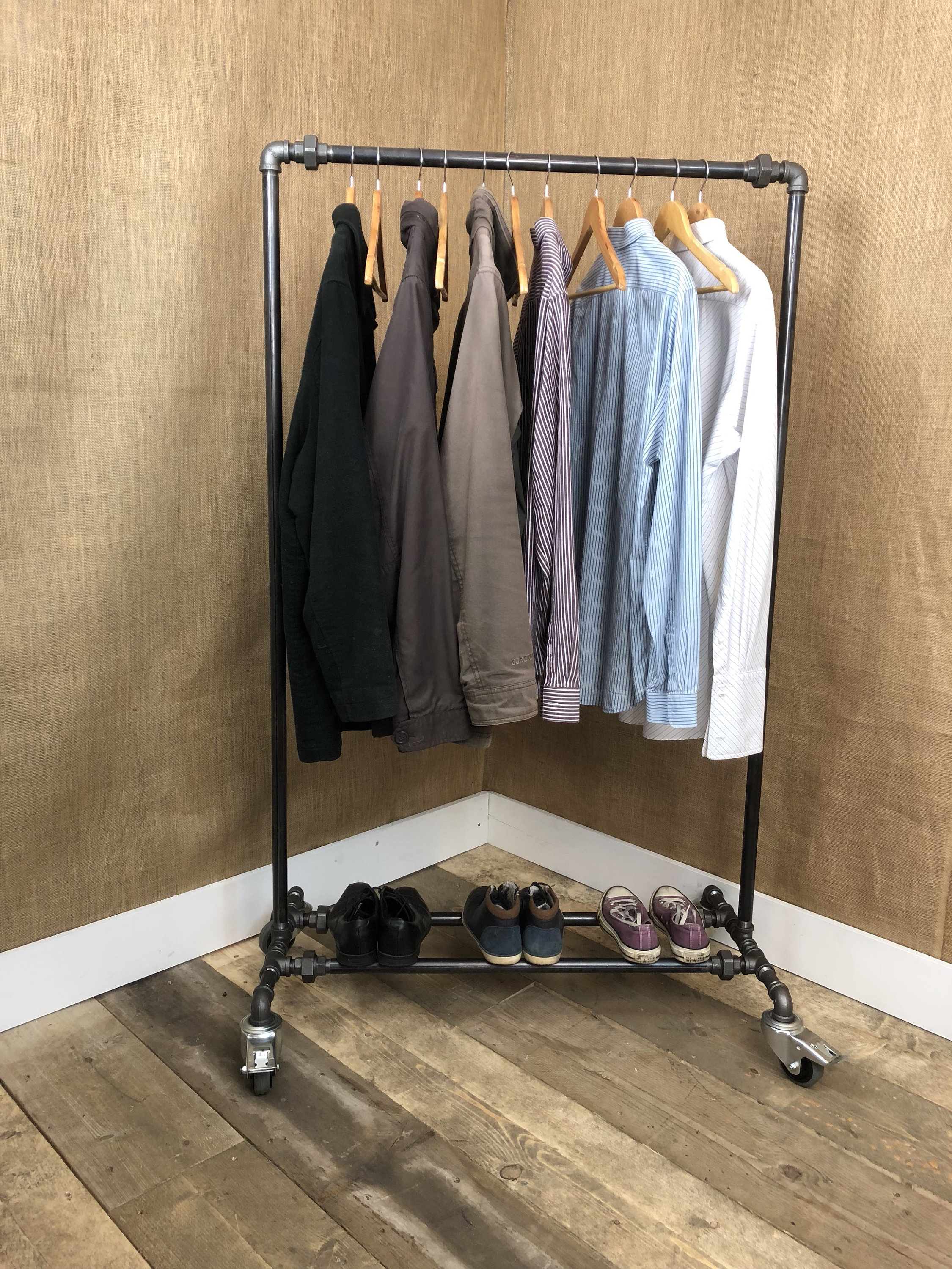 Portable Clothes Rail with Shoe and Boot Rack // Lamorna Etsy