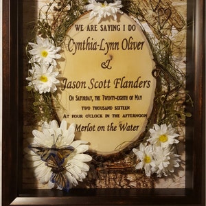 Shadow Box Frame- Custom Wedding Invitation Keepsake