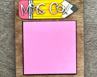 Teacher Sticky Note Holder, End of Year Teacher Gift, Teacher Appreciation Gift