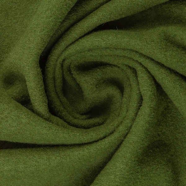 Wollwalk vert chaud , Tissu de laine, Laine vierge , Au mètre ou au mètre