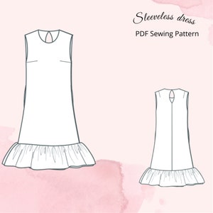 Sewing pattern - summer dress pattern PDF, sewing patterns