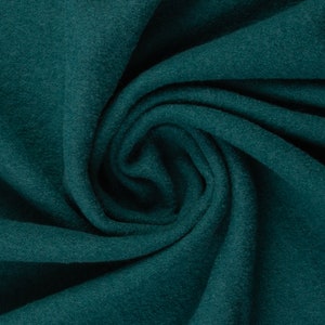 Petrol Wollwalk , Wool fabric, Virgin wool , By the meter or yard