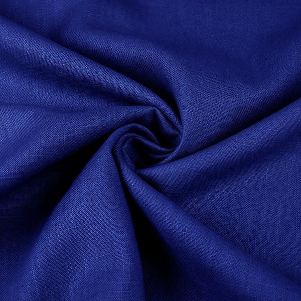 Linen fabric Royal Blue, Washed softened linen fabric Fabric by the yard or meter Stone Washed linen