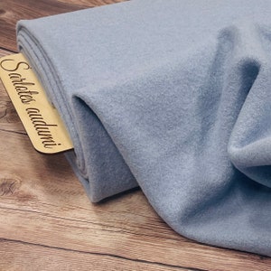 Blue Wollwalk , Wool fabric, Virgin wool , By the meter or yard