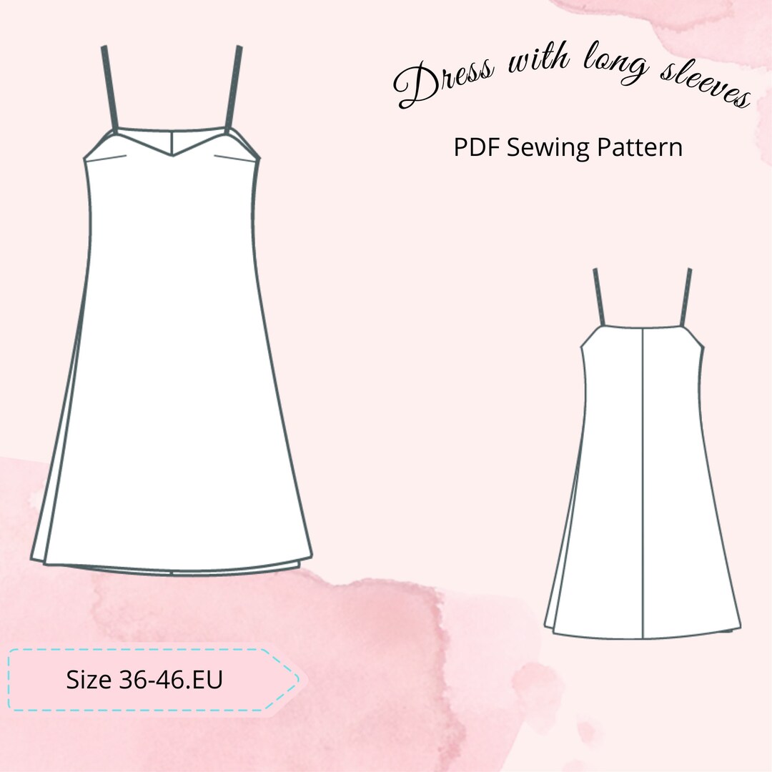 Sewing Pattern SLIP Dress,summer Dress Pattern PDF, Sewing Patterns Etsy