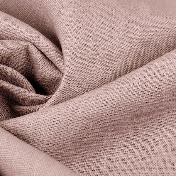 Washed Linen Powder pink fabric , Washed linen fabric Fabric by the yard or meter