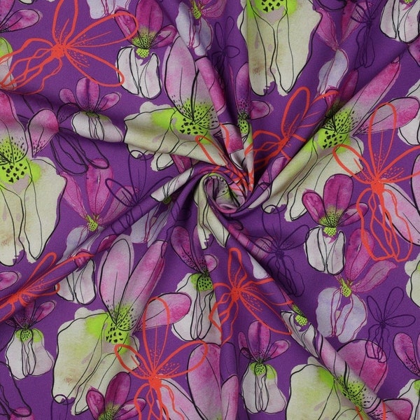 100 % Rayon Fabric, Viscose Fabric, Spring/Summer Print rayon Dress Tops Fabric LENZING™ ECOVERO™