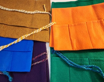 Fabric Pouch for Weighted Tuning Forks 4 pockets