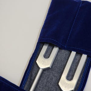 A Pair is better! Tuning Forks C 256 Hz and G 384 Hz in Pouch