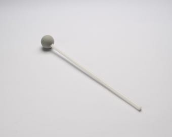 One Gray Hard Rubber Ball Hammer Activator for Tuning Forks