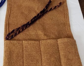 Handmade Fabric Pouch with 4 pockets for Tuning fork