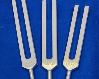 Solfeggio Tuning Fork Set – 174, 417, 528 Hz, Sound Therapy