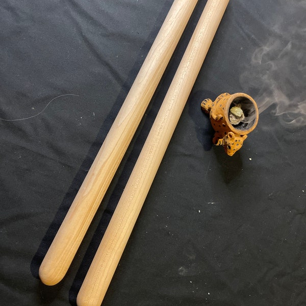 DRUM STICKS (hardwood) for HUEHUETL or other large drums!!!