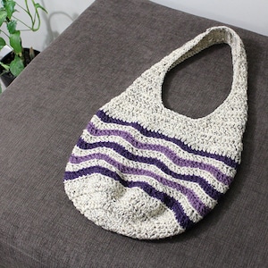 Crochet Tote Bag, Chevron, Market Bag, Hobo Bag, Shoulder Bag, Slouchy Bag, Crochet Purse, Medium Size Tote Bag, Crochet Bag, Crochet Gifts