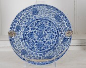 Chinese porcelain dish plate Kangxi Qing floral bleu de hue blue white 17th c