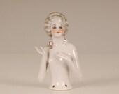 Antique German porcelain half doll Marie Antoinette