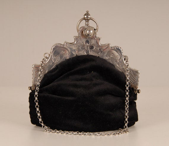 18th century sterling silver purse handbag - image 4