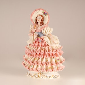 Dresden porcelain figurine German lace porcelain Vintage