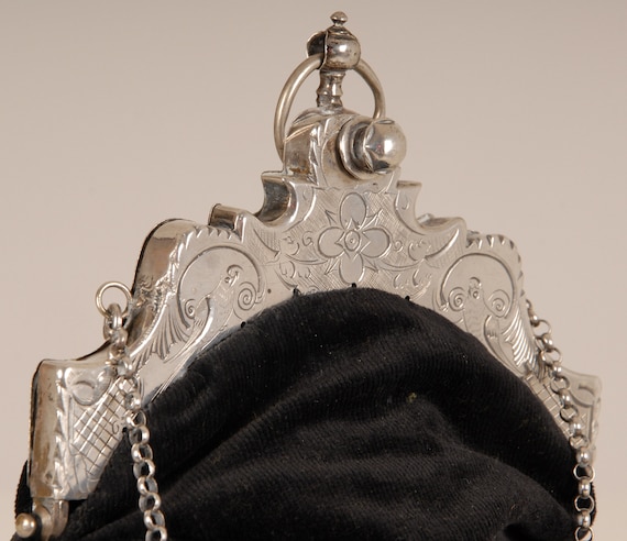 18th century sterling silver purse handbag - image 6