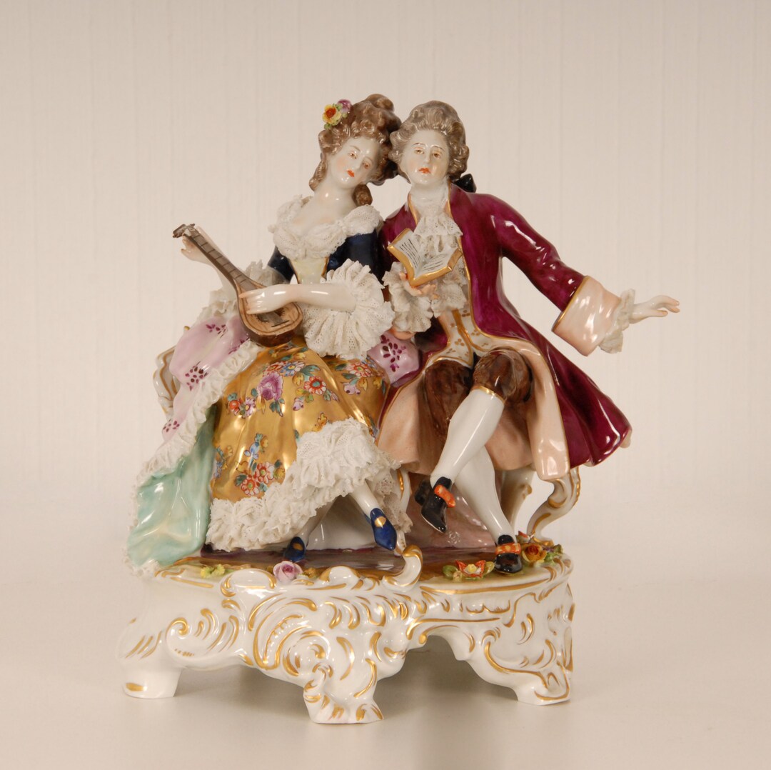 Antique Volkstedt Porcelain Figurine Figural Group - Etsy