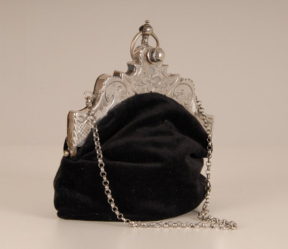 18th century sterling silver purse handbag - image 7