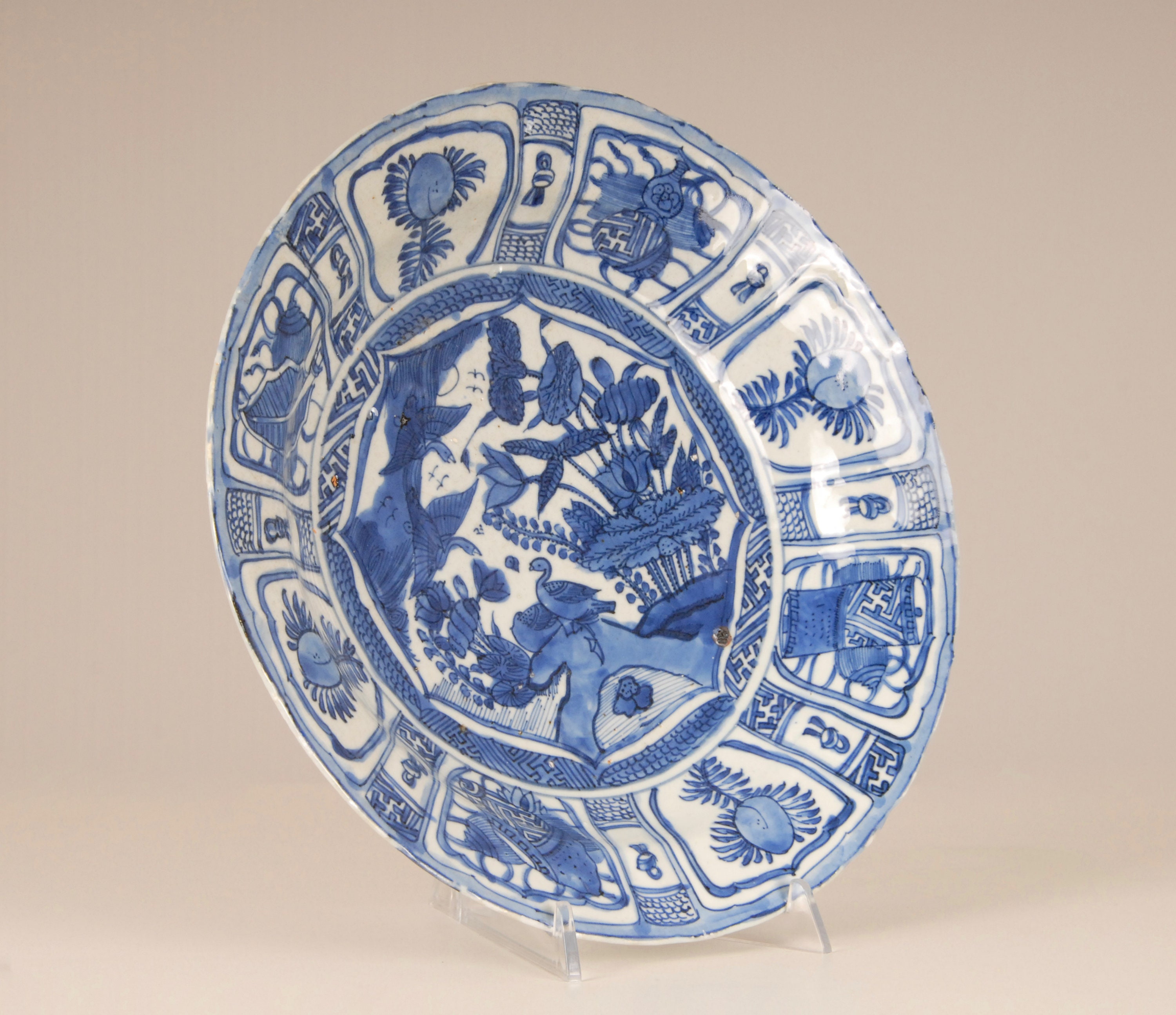 Antiek Chinees Ming porseleinen bord 17e eeuws blauw en wit - Etsy ..., حجم الصورة 3000x2590