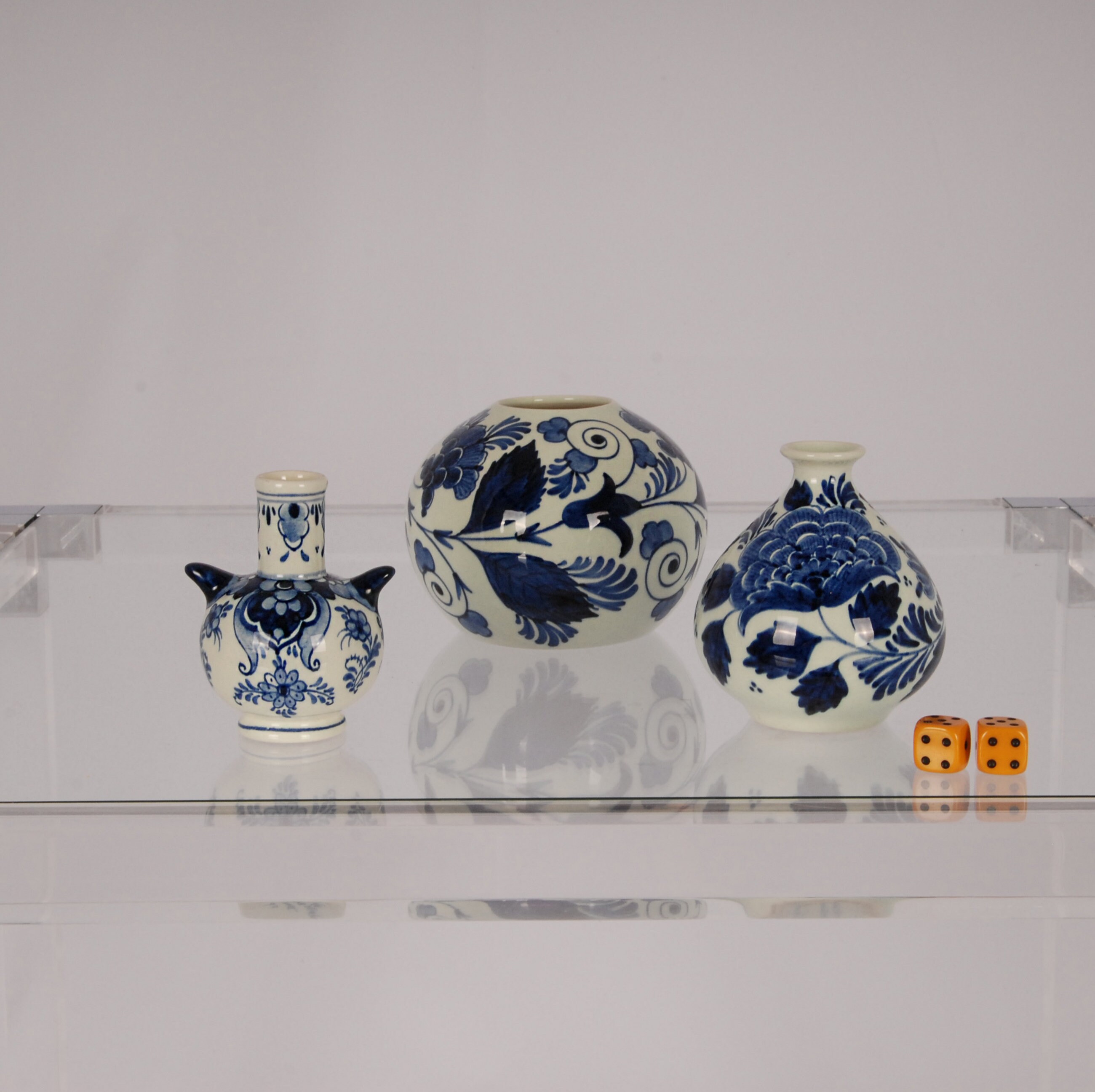 Art Deco Delft Vases Dutch Delftware Blue and White Chinoiserie - Etsy