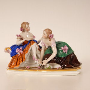 Vintage Dresden German Porcelain Figurine ballerina Volkstedt