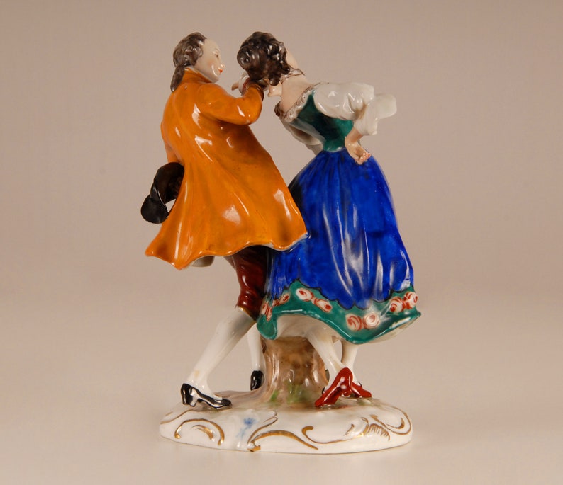 Vintage German porcelain figurine dancing couple Marked Etsy